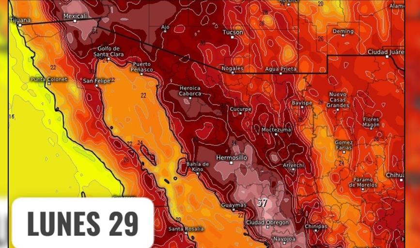 Clima en Sonora: Estas son las temperaturas en la entidad este lunes 29 de abril