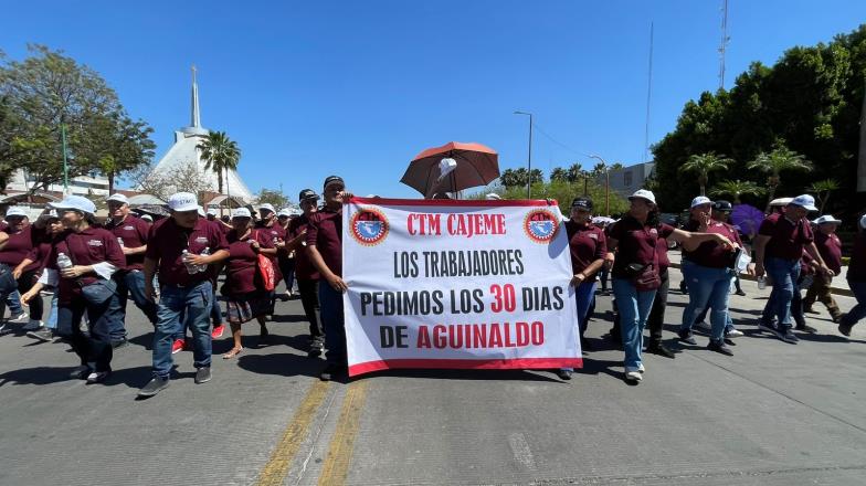 Así marcharon por el Día del Trabajo en Cajeme