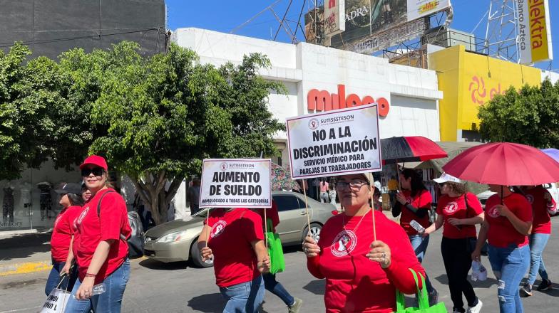 Así marcharon por el Día del Trabajo en Cajeme