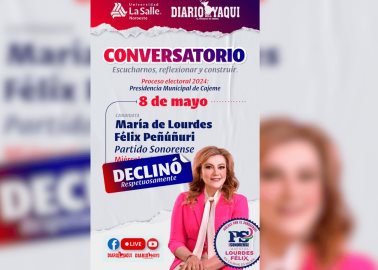 Lourdes Peñúñuri declina participar en Conversatorio