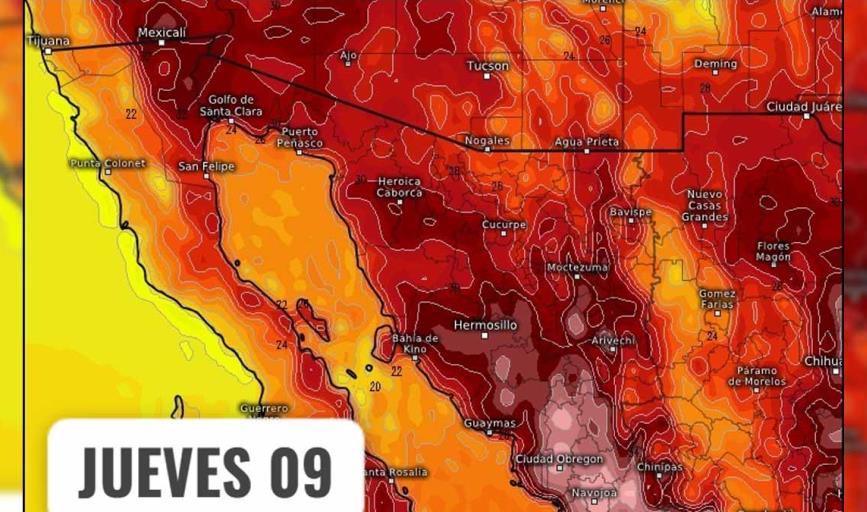 Clima en Sonora: Pronostican mucho calor para la entidad; estas serán las temperaturas hoy