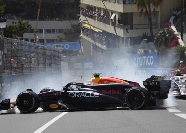 Checo" Pérez se accidenta en Mónaco y queda fuera en la primera vuelta