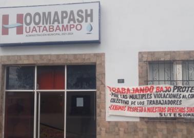 Trabajadores de Oomapas Huatabampo paran labores