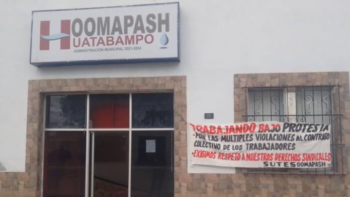 Trabajadores de Oomapas Huatabampo paran labores Trabajadores de Oomapas Huatabampo paran labores