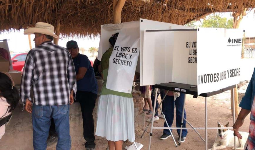 Indígenas Yaquis salen a votar