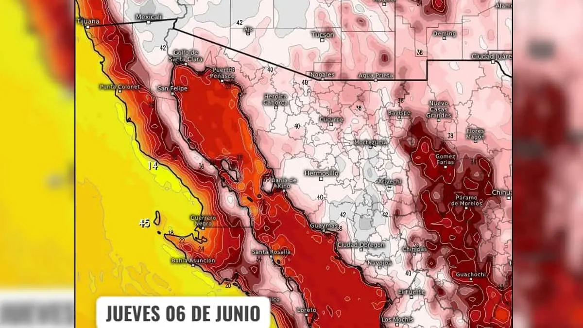 Clima en Sonora: Calor no cede; estas son las temperaturas para hoy jueves 6 de junio en la entidad