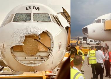 ¿Por qué la aerolínea no retrasó el viaje? Granizo destroza la nariz de un avión en pleno vuelo