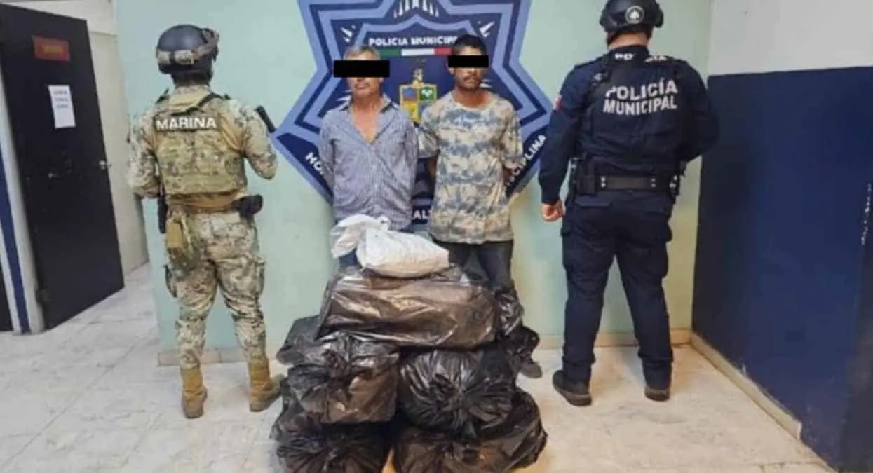 "Caen" dos tipos cargados de droga en el municipio de Cajeme