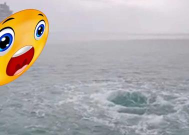 VIDEO | ¿Es sobrenatural? Investigan el origen un ojo de agua en medio de la playa