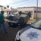 Vuelca auto en la Zona Norte de Ciudad Obregón