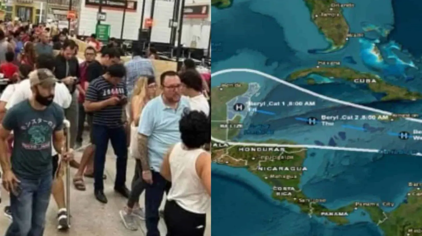 Huracán Baryl: Compras de pánico desata en Quintana Roo la alerta azul