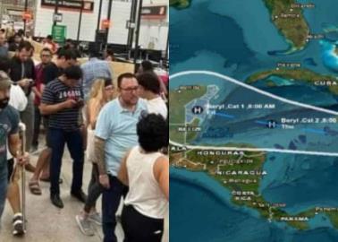 Huracán Baryl: Compras de pánico desata en Quintana Roo la alerta azul