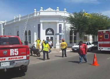 Techo de la Canaco Navojoa colapsa con empleados dentro