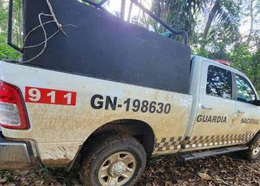 Localizan y aseguran camioneta clonada con insignias de la Guardia Nacional en Veracruz