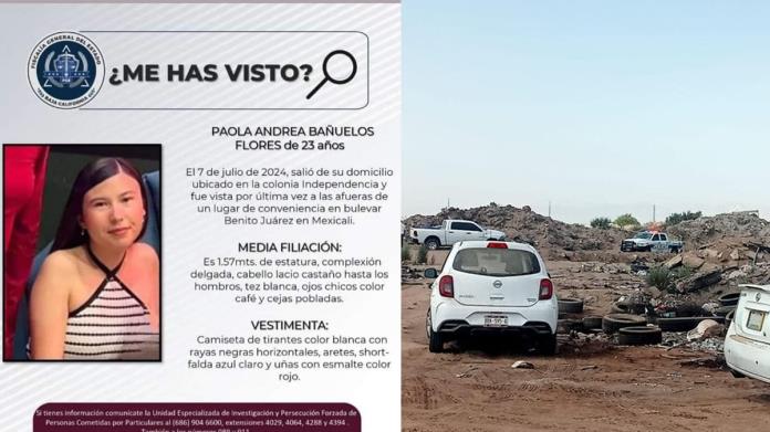 Localizan sin vida a Paola Bañuelos, joven desaparecida en Mexicali Localizan sin vida a Paola Bañuelos, joven desaparecida en Mexicali