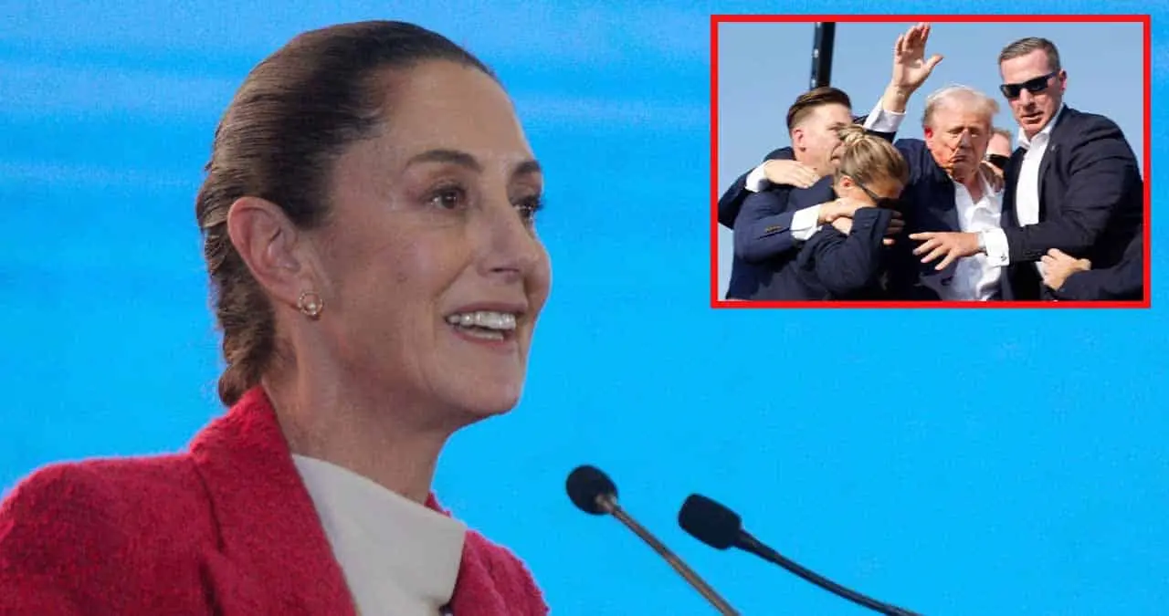 Claudia Sheinbaum condena contra atentado a Donald Trump