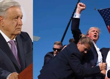 Afortunadamente no lo asesinaron: AMLO condena atentado contra Donald Trump