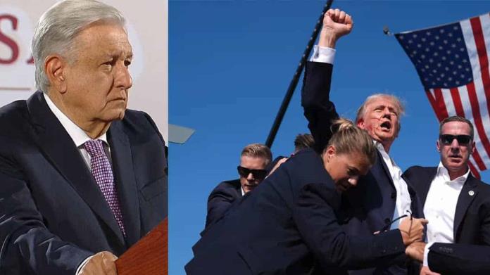 Afortunadamente no lo asesinaron: AMLO condena atentado contra Donald Trump