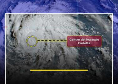 Carlotta se intensifica a huracán y podría llagar a categoría 2; esta será su trayectoria