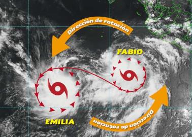 Tormentas tropicales "Emilia" y "Fabio" podrían provocar el Efecto Fujiwhara ¿Qué tan peligroso es?