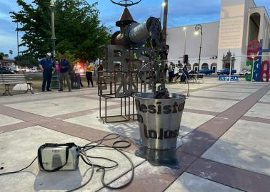 Instalan antimonumento por la contaminación del Río Sonora