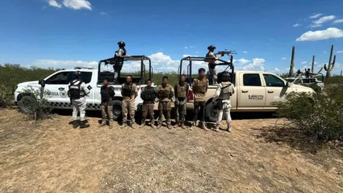 Guardia Nacional detiene a 6 personas en Plutarco Elías Calles, Sonora Guardia Nacional detiene a 6 personas en Plutarco Elías Calles, Sonora