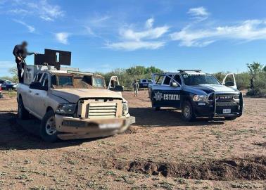 Aseguran arsenal y vehículos en el Ejido El Claro, en Santa Ana