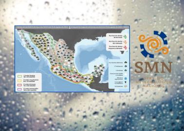 Clima en México para viernes 16 de agosto; se mantienen constantes lluvias en el país