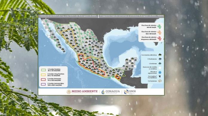 Clima en México para domingo 18 de agosto Clima en México para domingo 18 de agosto