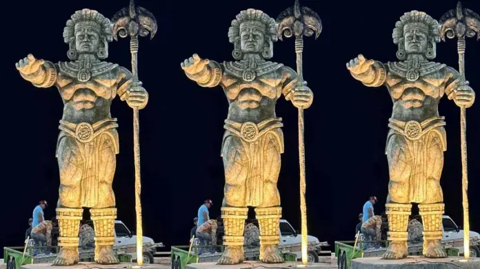Instalan estatua del dios maya Chaac en Telchac Puerto, Yucatán Instalan estatua del dios maya Chaac en Telchac Puerto, Yucatán
