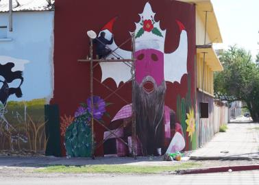 Pintan mural de chapayeca en Ciudad Obregón