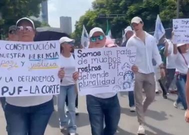 Protestan en CDMX contra Reforma Judicial de AMLO