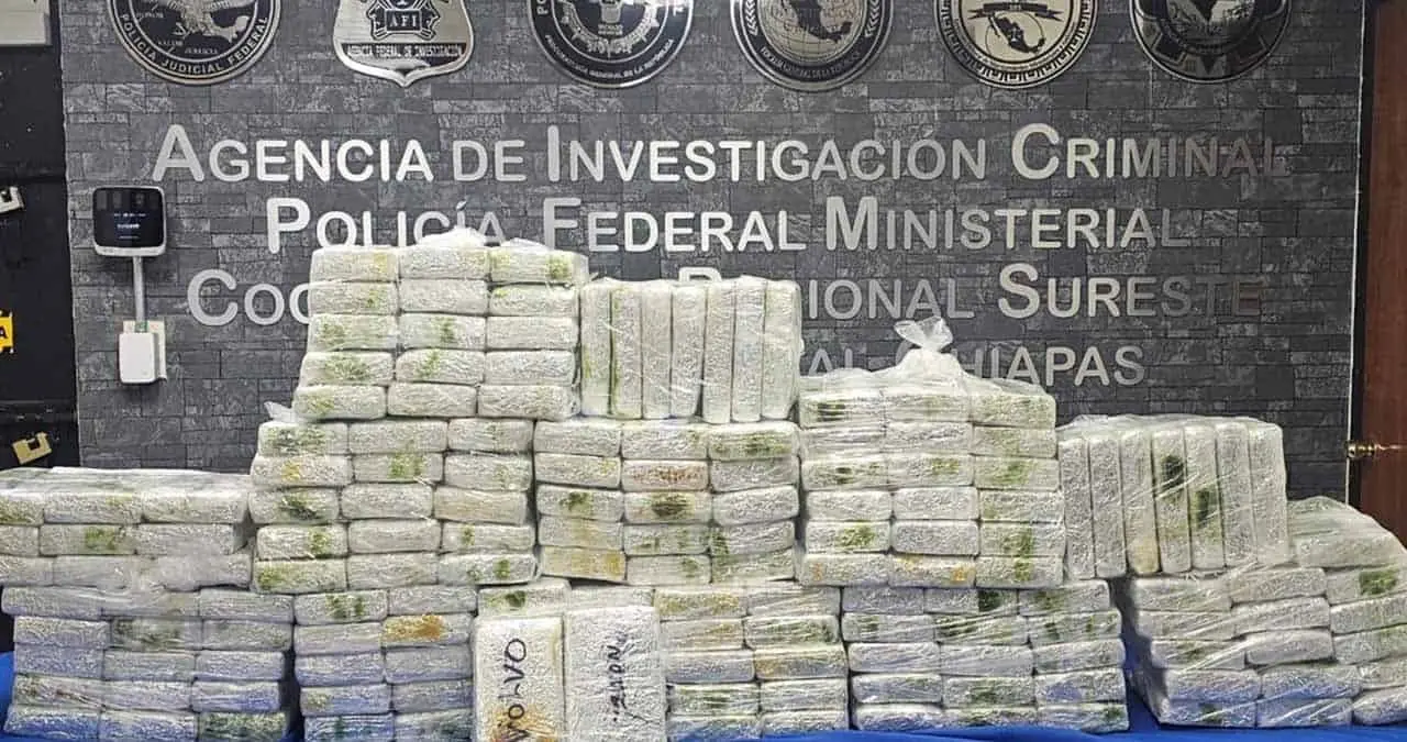 Realizan importante decomiso de droga en Chiapas; hay un detenido