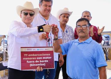 Entregan equipamiento pesquero en Las Guásimas en Guaymas, Sonora