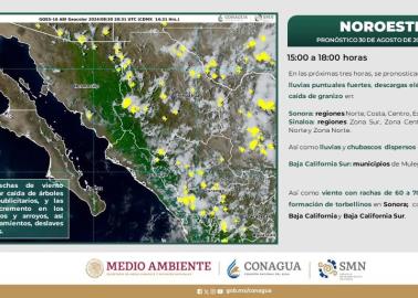 ¡A meter la ropa! PC Sonora alerta de lluvias esta tarde en estas regiones de la Entidad