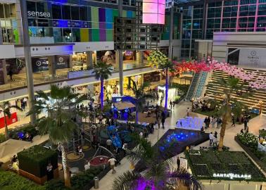 Colapsa techo de cristal en Plaza Áuriga en San Pedro Garza García