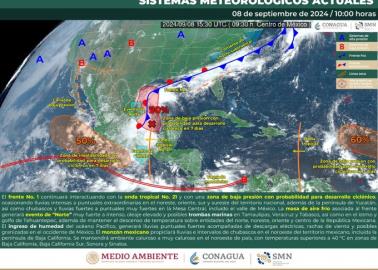 SMN: Prevén la formación de dos ciclones tropicales en México