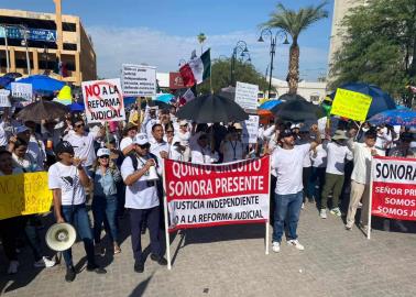 VIDEO | En Hermosillo empleados del Poder Judicial protestan contra la aprobación de la Reforma