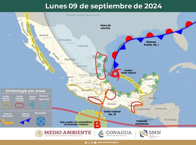 Baja presión podría evolucionar a ciclón tropical esta semana en la region