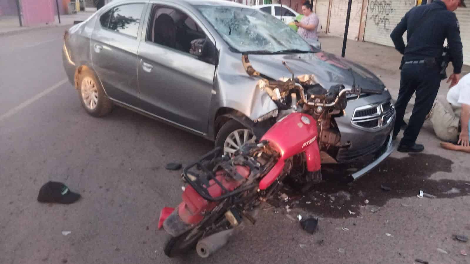 Se accidenta motociclista al sur de Ciudad Obregón