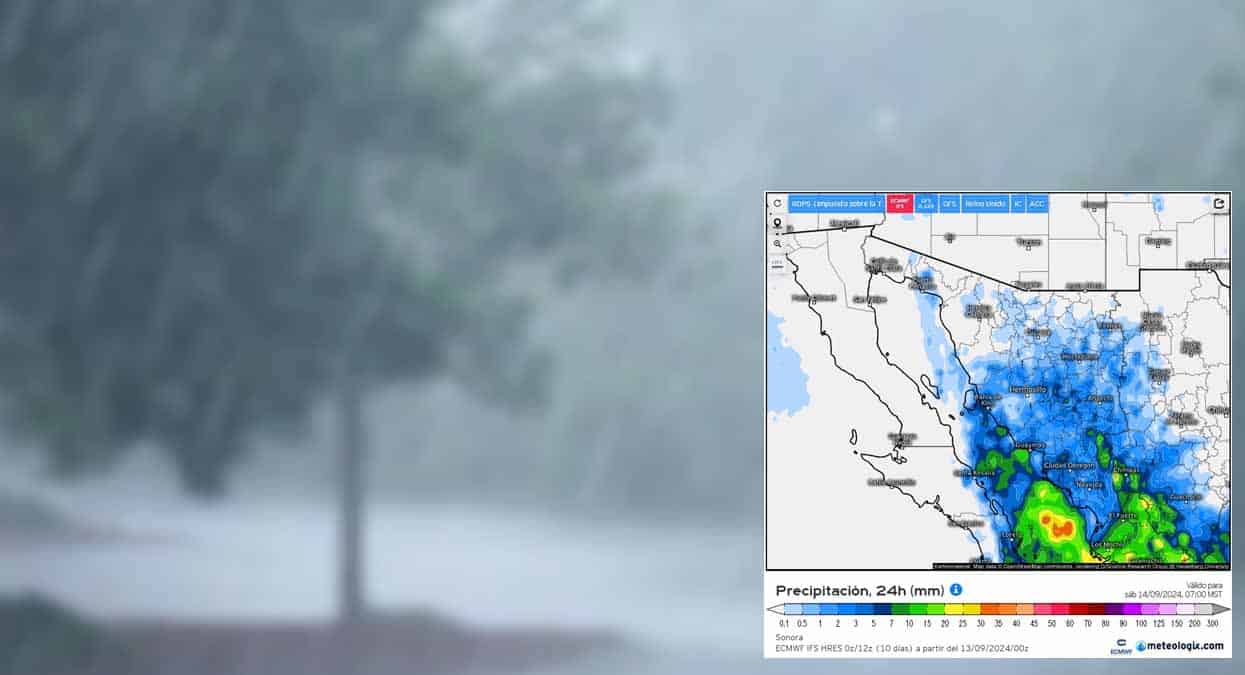 Clima en Sonora hoy 13 de septiembre: se pronostican fuertes lluvias en el Estado