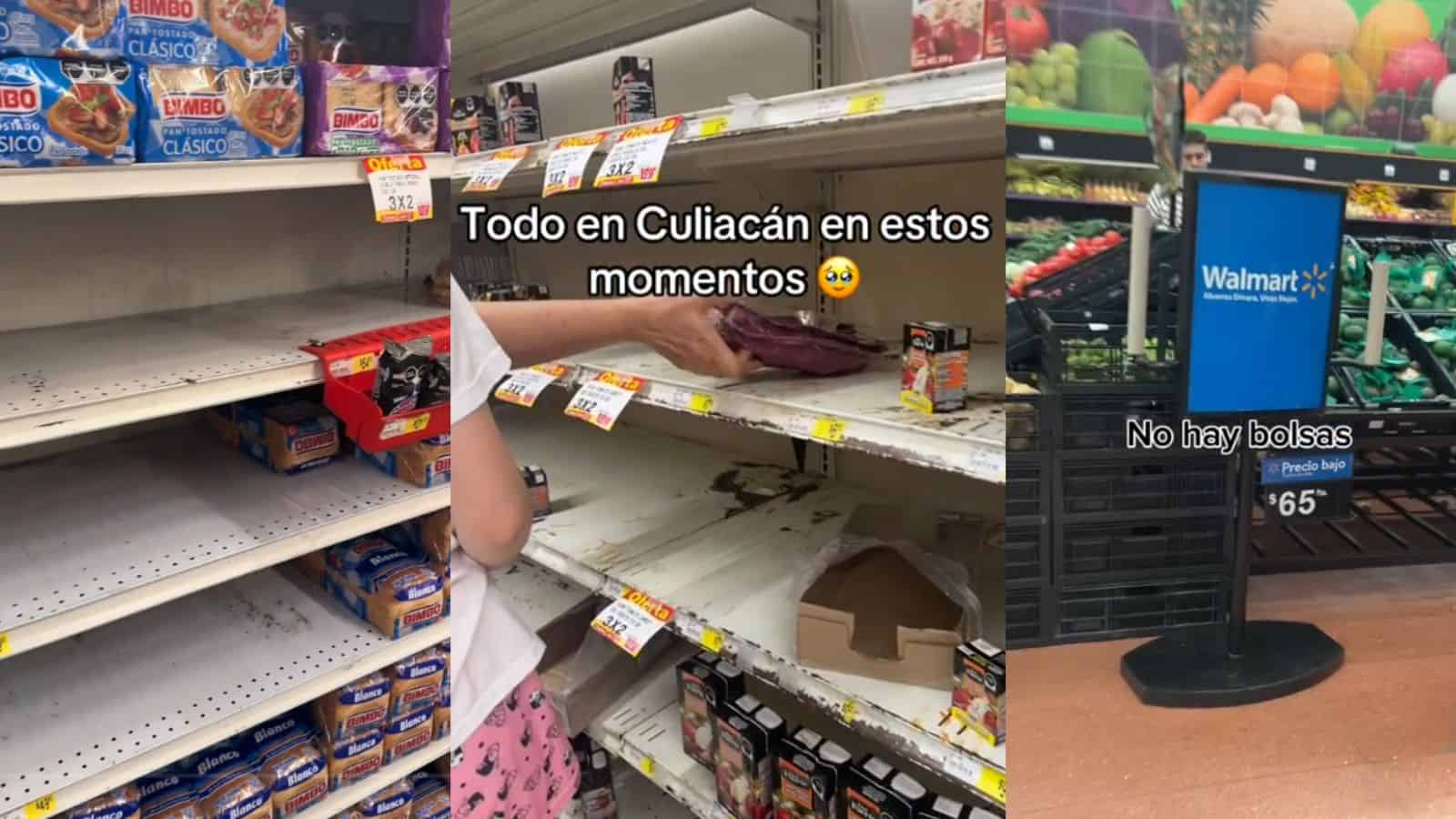 Registran compras de pánico y desabasto en supermercados de Sinaloa por ola de violencia