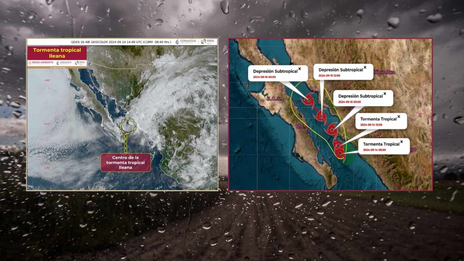 Tormenta tropical Ileana se debilita, pero dejará lluvias torrenciales y fuertes vientos en Sonora y Sinaloa