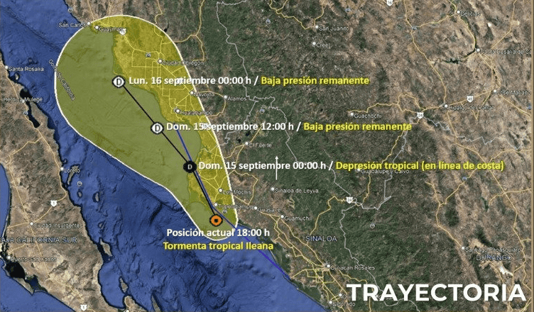 Por Ileana, SMN mantiene pronóstico de lluvias para Sonora y Sinaloa