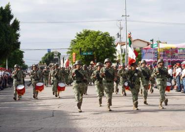 Desfilan por la Independencia de México en Cajeme; participan 27 contingentes