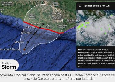 Tormenta Tropical John en el Océano Pacífico, ¿cuándo tocará tierra como huracán categoría 2?