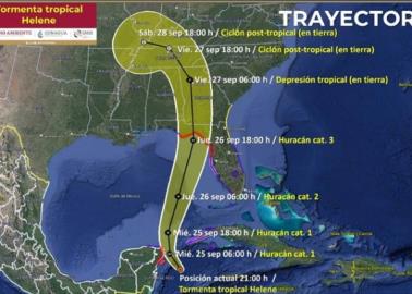 SMN: Tormenta tropical Helene podría impactar Quintana Roo este 25 de septiembre