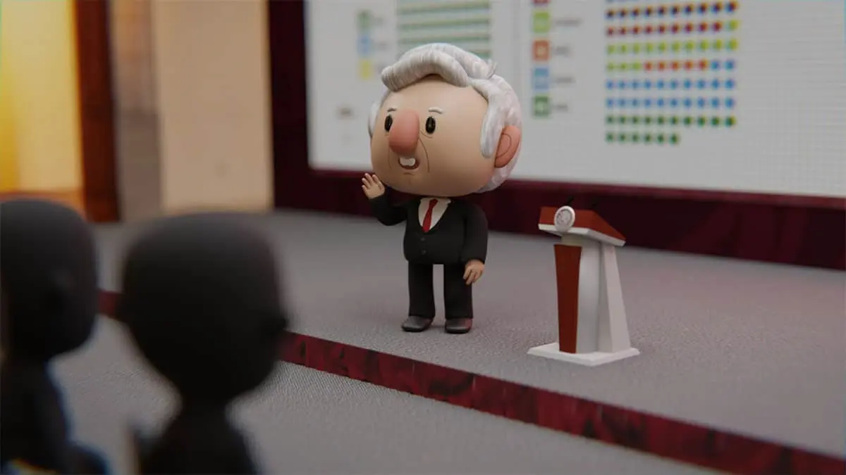 ¿Quién es la artista creadora del "AMLITO 3D" que abrió las mañaneras?