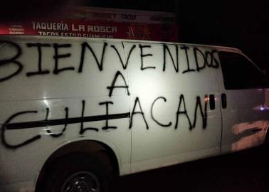 "Bienvenidos a Culiacán": aparece camioneta con 8 cuerpos en su interior