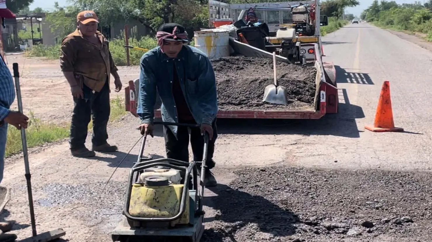 En Cajeme, rehabilitan calles que conectan a delegaciones con el Valle del Yaqui